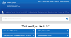 Desktop Screenshot of nicnas.gov.au